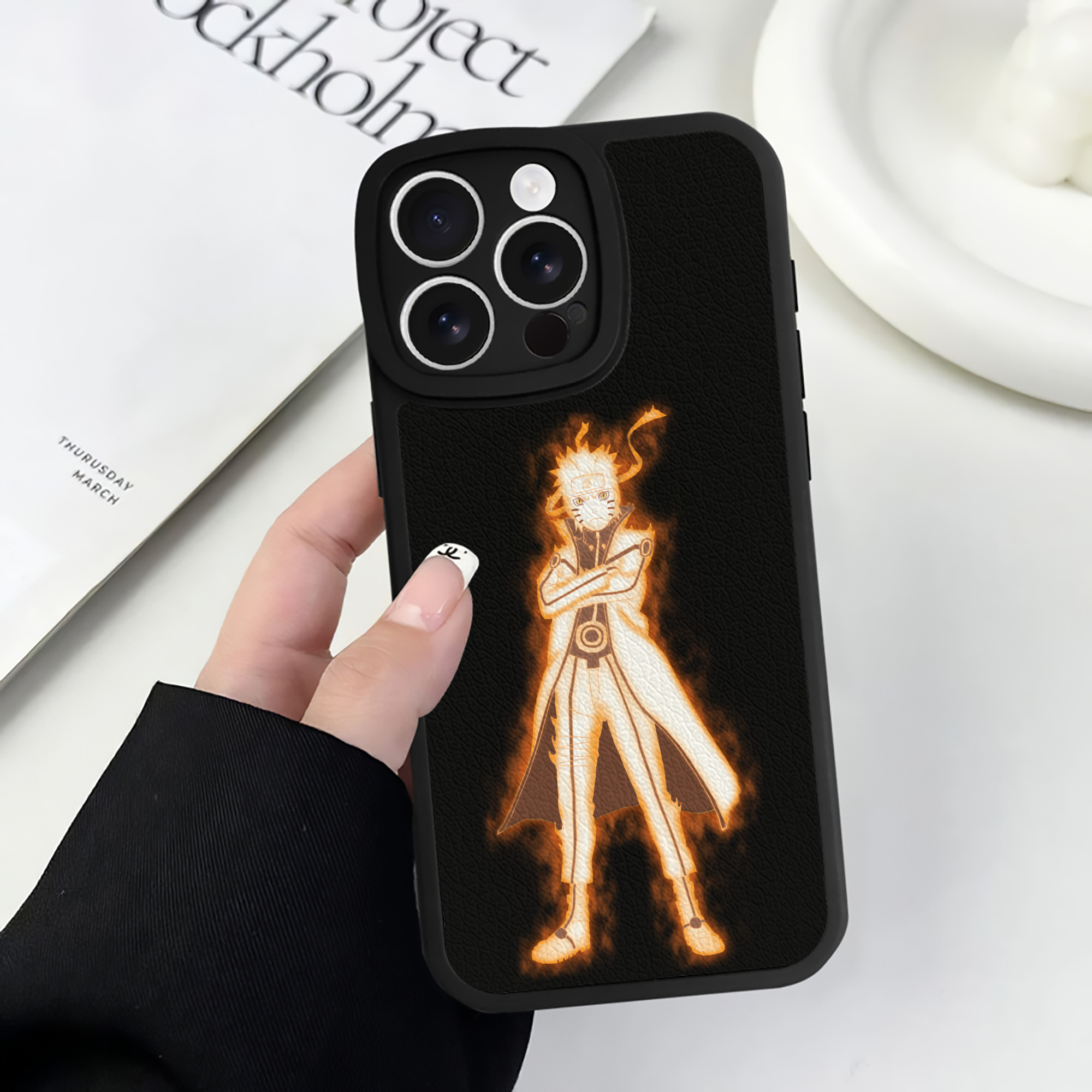 （画像用） NARUTO -ナルト- うずまき ナルト Uzumaki Naruto 【iPhone 16シリーズ対応】シリコンスマホケース（レザー調） 材質：シリコン
